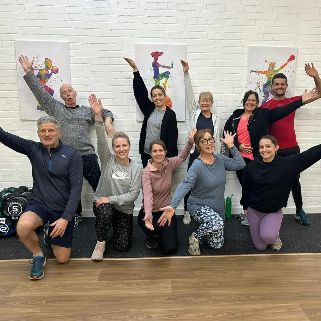 MissionFIIT Hailsham team and members smiling after a workout session