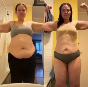 personal training in Hailsham client before and after comparison