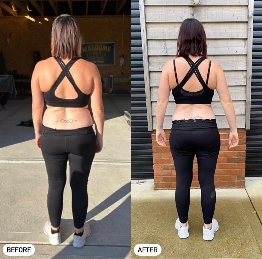 Female weight loss and muscle toning transformation in Hailsham