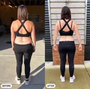 Female weight loss and muscle toning transformation in Hailsham