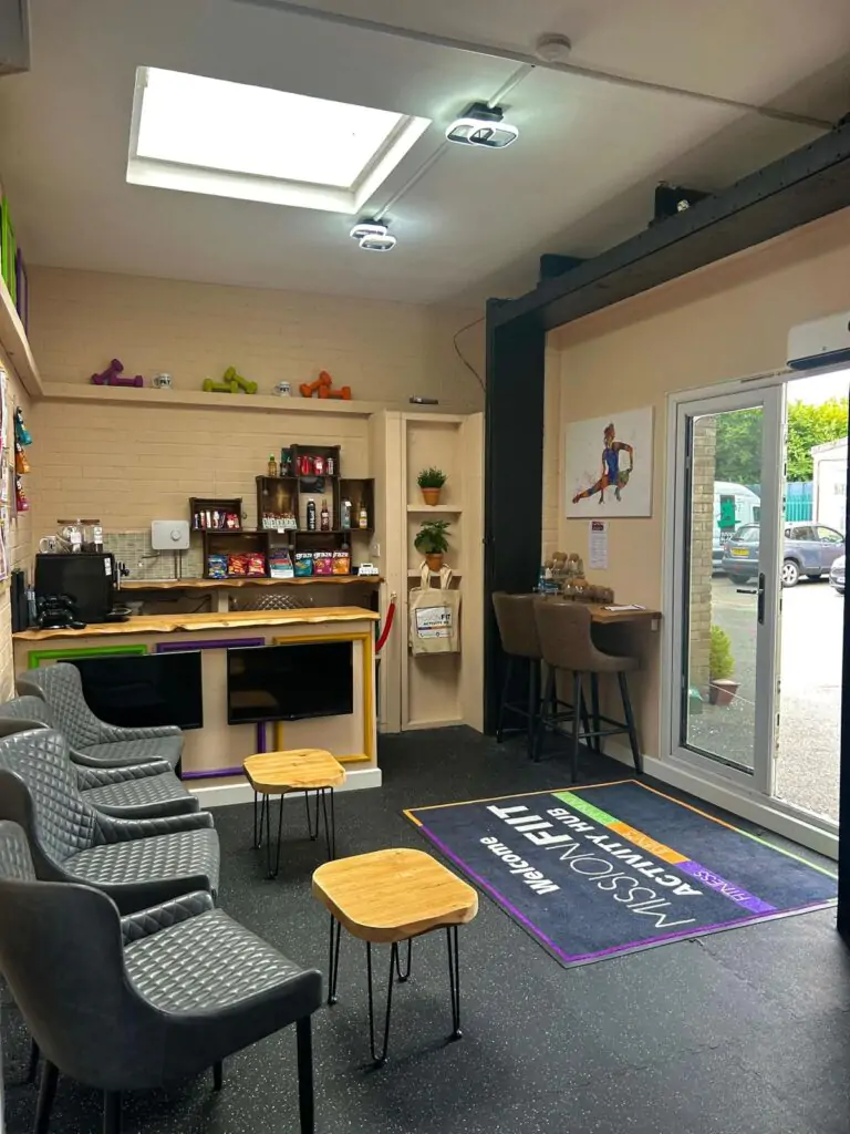 spacious area to sit and enjoy a coffee