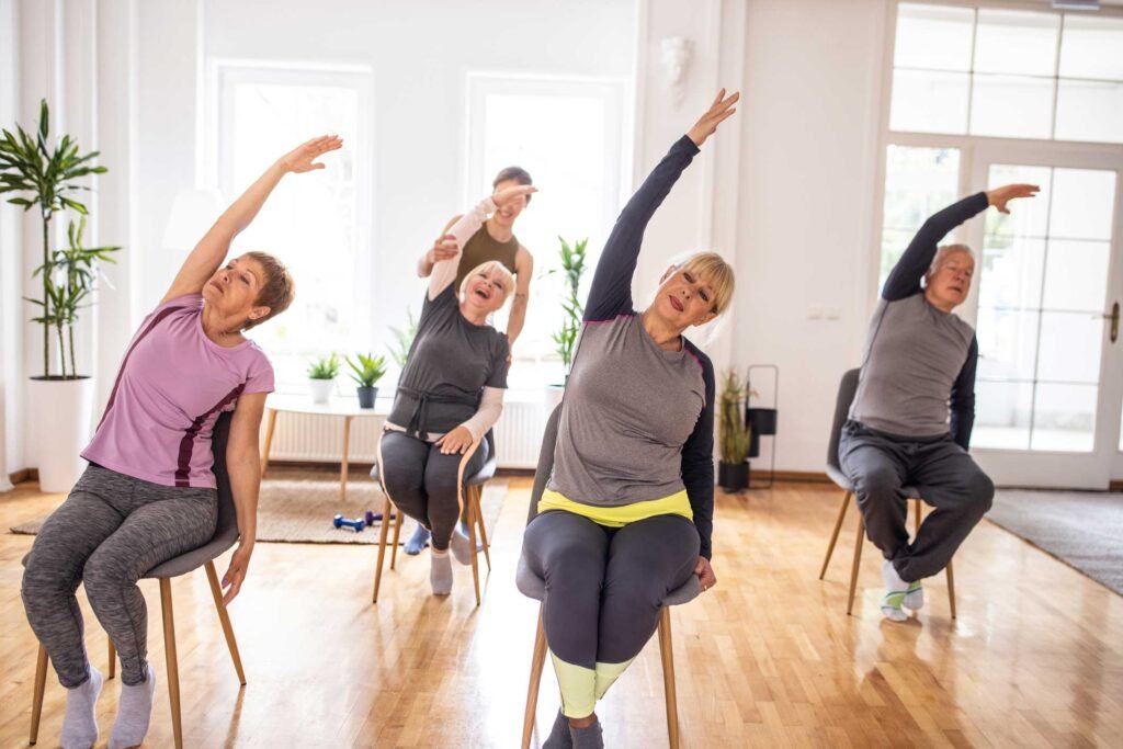 chair pilates known as seated pilates in hailsham