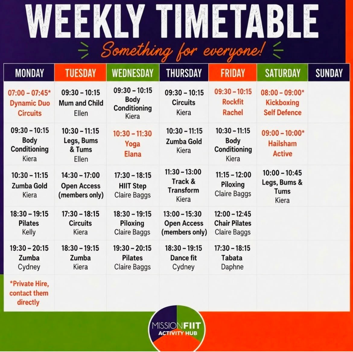 fitness classes in hailsham
