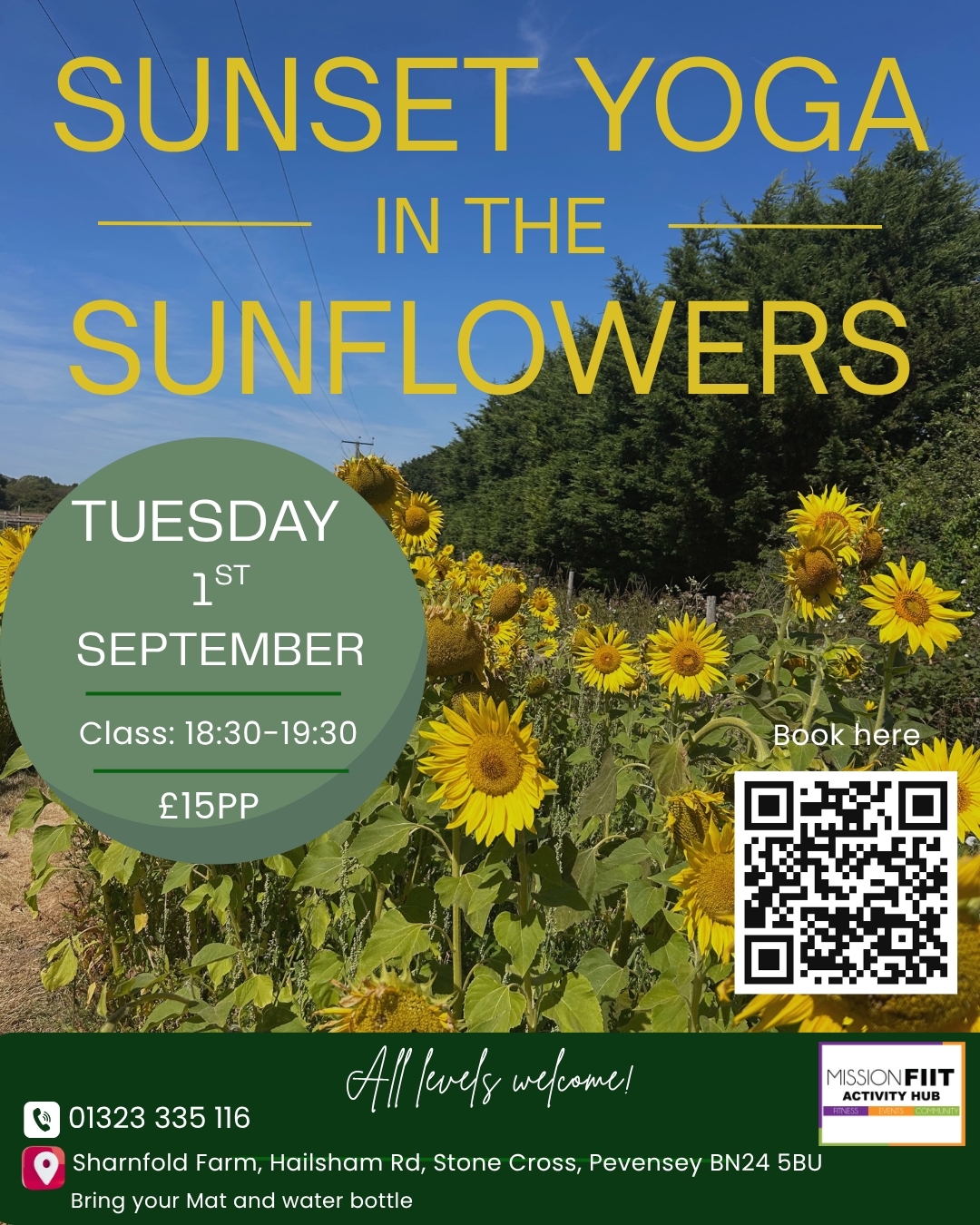 Sunset Yoga in the Sunflowers