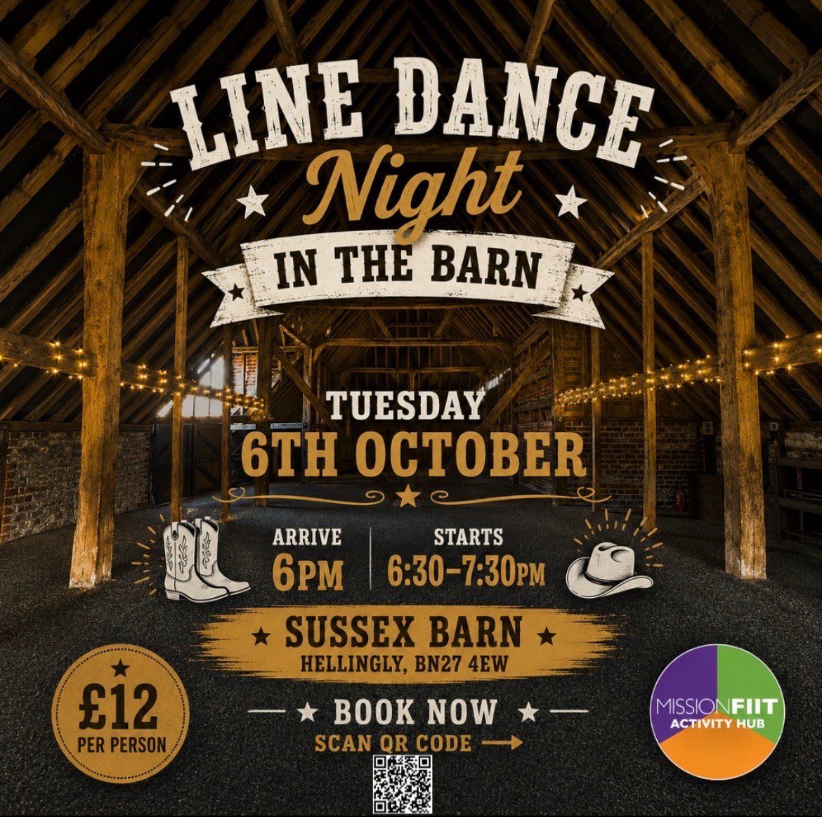Line Dance night in the barn